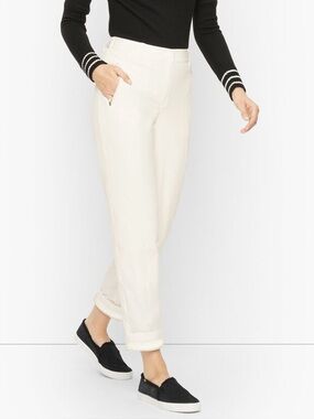 NWT Talbots Fleece Cuff Straight Pant (12P)